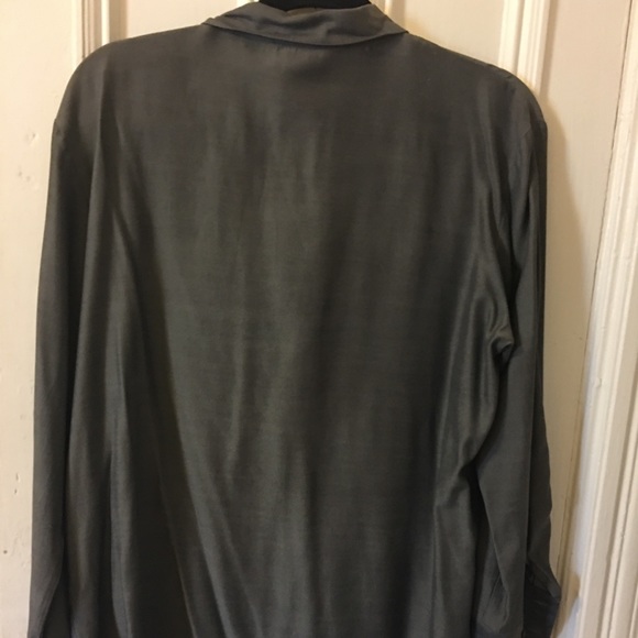 Dark grey button down blouse - Picture 2 of 3